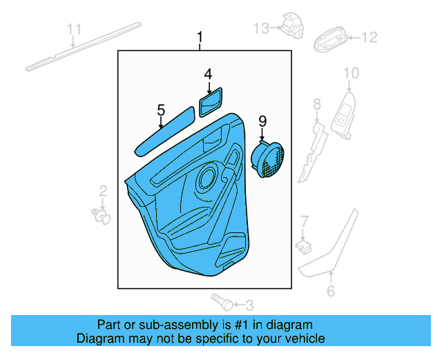 Door Trim Panel 5K6-867-222-M0W - View 6