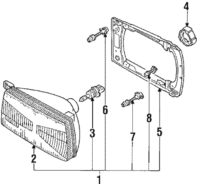 Headlamp Assembly 165-941-009-B