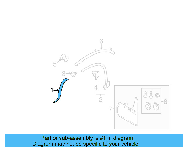 Wheel Opening Molding 5N0-854-969-F-9B9 - View 6