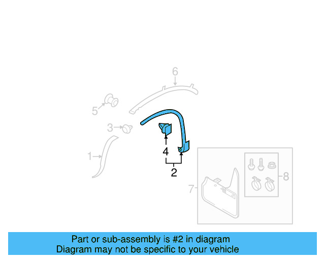 Wheel Opening Molding 5N0-853-717-N-9B9 - View 3
