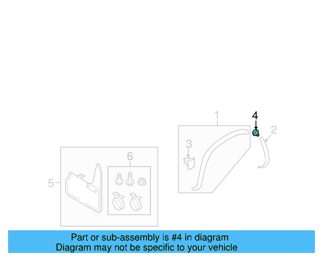 Wheel Opening Molding Retainer Clip 3C0-853-585 - View 4