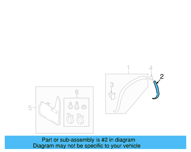 Wheel Opening Molding Retainer Clip 3C0-853-585 - View 7