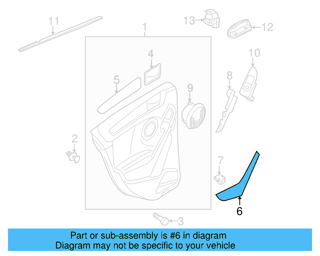 Handle Molding 5K4-868-040-A-82V - View 6