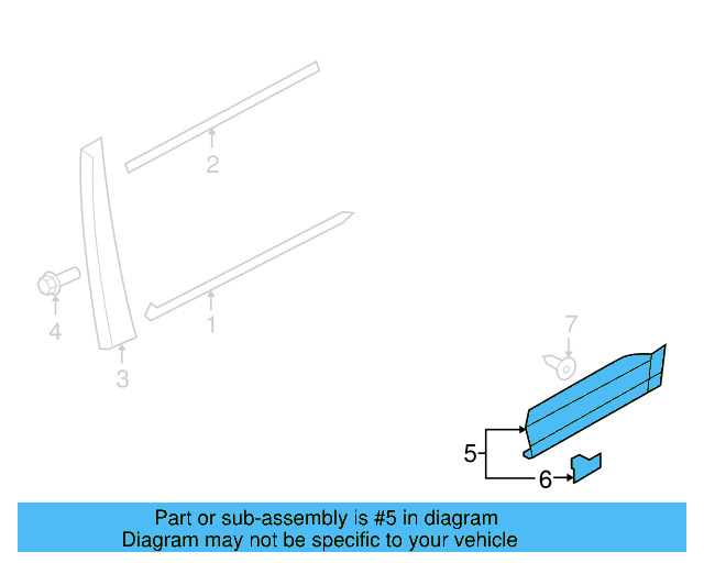 Wheel Opening Molding Grommet 3C0-853-586