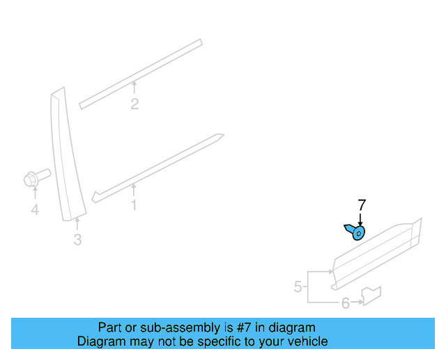Wheel Opening Molding Grommet 3C0-853-586 - View 50