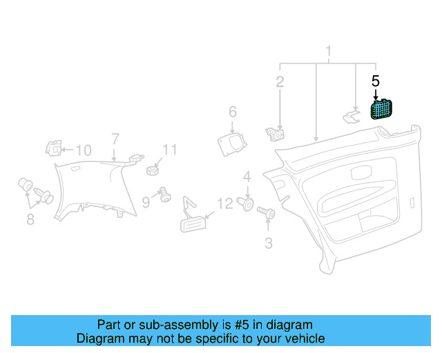 Speaker Grille 5K0-868-159-A-82V - View 8