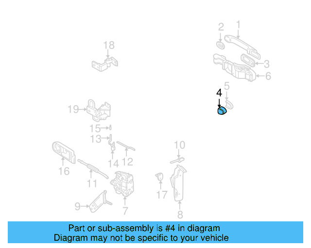 Handle, Outside Housing 1K4-839-167