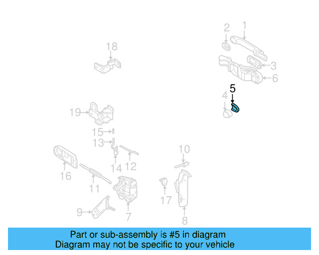 Handle, Outside Cap (Unpainted) 3b4839879agru - View 9