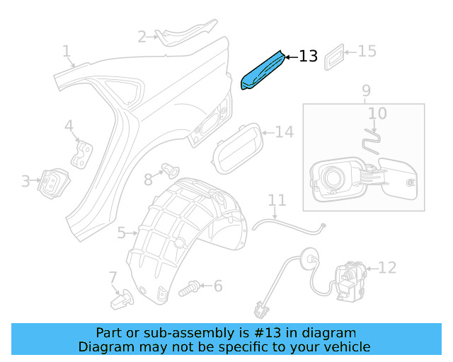 Fuel Pocket 561-809-930-A - View 3
