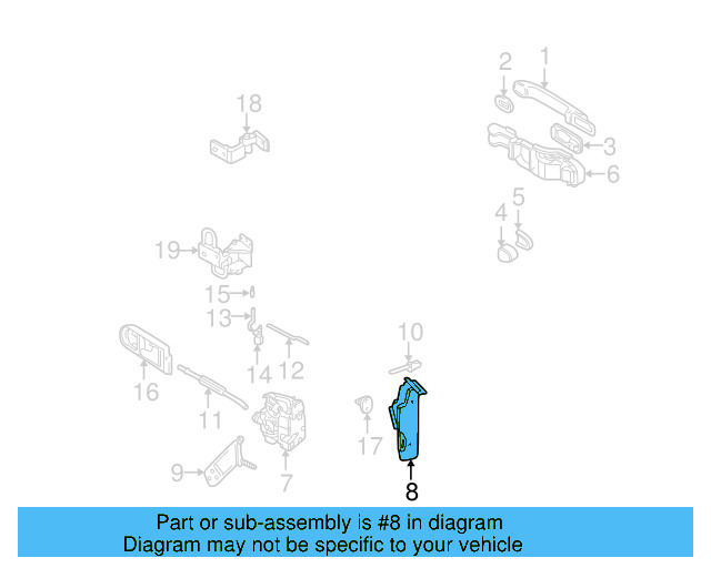 Lock Cable 6E0837070 - View 3