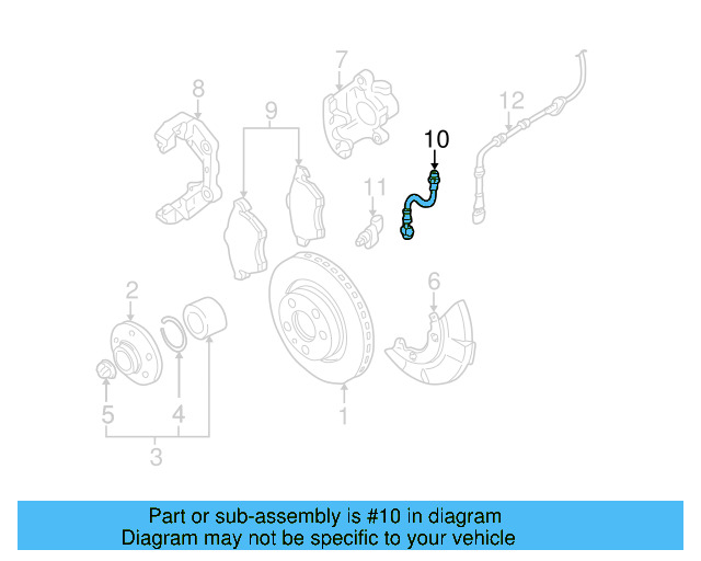 ABS Wheel Speed Sensor 1J0-927-804
