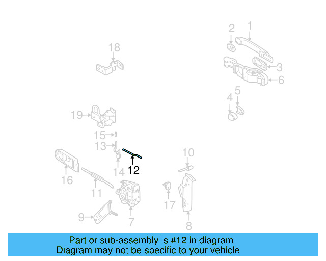 Lock Rod 3B0-839-811-A