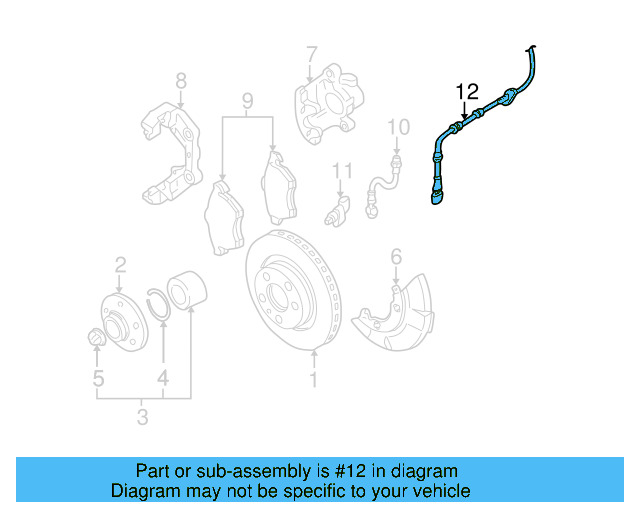 ABS Wheel Speed Sensor 1J0-927-804 - View 12