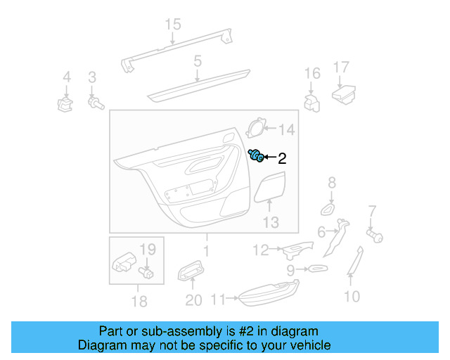 Door Trim Panel Clip 6Q0-868-243 - View 21