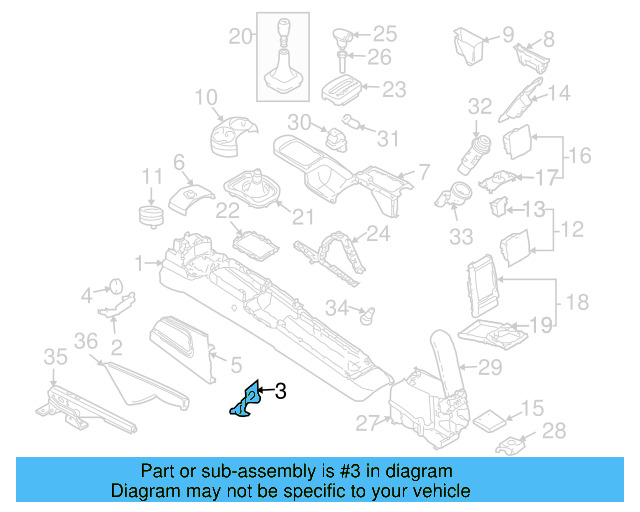 Console Body Hole Cover 1C0-863-276-B-08H - View 10