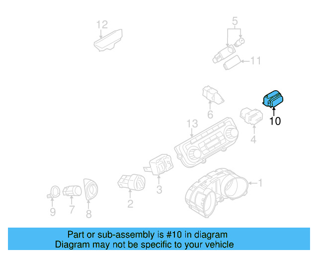 Instrument Panel Plug 1T0-857-489 - View 10