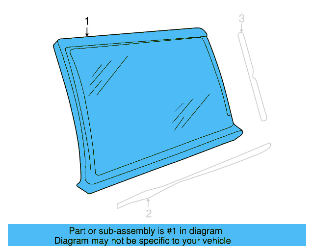 Quarter Glass 3B9-845-298-AB-B41 - View 6
