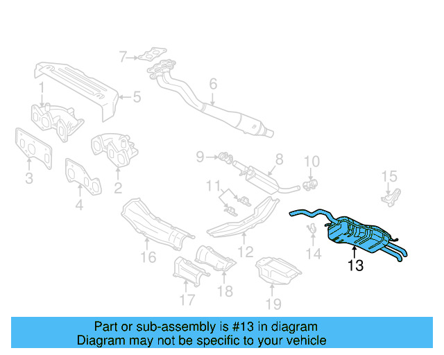 Rear Muffler 1J6-253-609-T - View 3