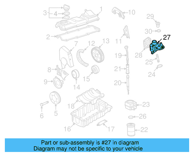 Engine Oil Cooler Bracket 06A-115-405-BP - View 2