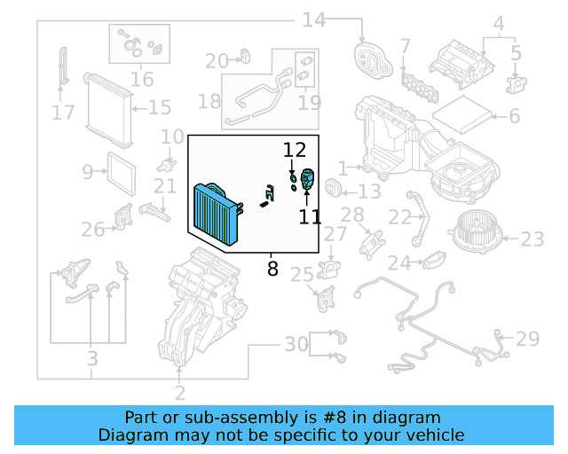 A/C Evaporator Core 5QM-816-103 - View 11
