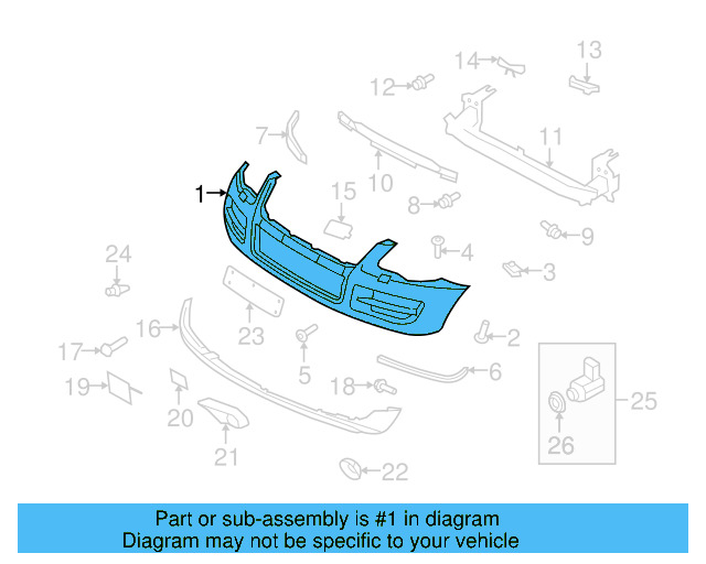 Bumper Cover (Unpainted) 7l6807217aqgru - View 3