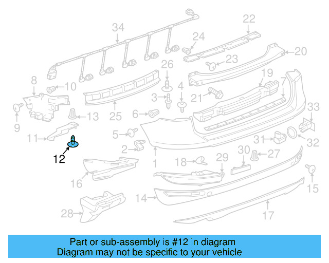 Bumper Cover Mount Bolt WHT-003-954 - View 20