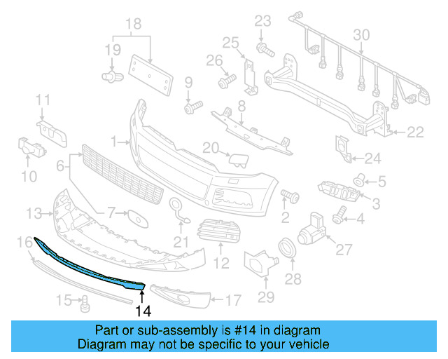 Outer Grille 7P6-854-662-9B9 - View 5