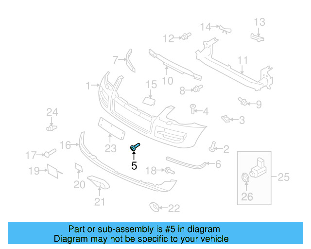 Bumper Cover Screw N-910-717-01 - View 4