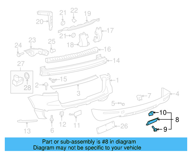 Valance Panel Cap 7L6-807-087-L-9B9 - View 7