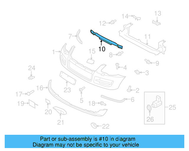 Headlight Washer Cover (Unpainted) 7l6807752agru - View 3