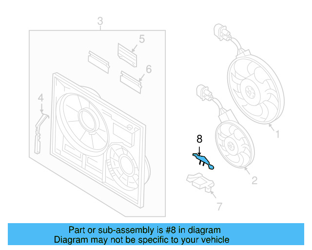Retaining Bracket Retainer Clip 7L0-805-496-A - View 10