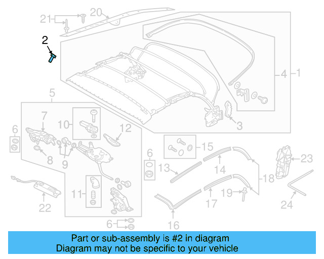 Top Frame Repair Kit 5C3-898-814 - View 3