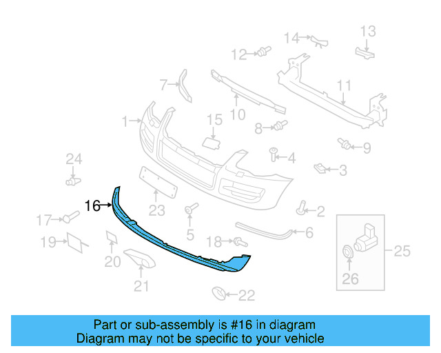 Spoiler 7L6-807-061-AC-9B9 - View 3