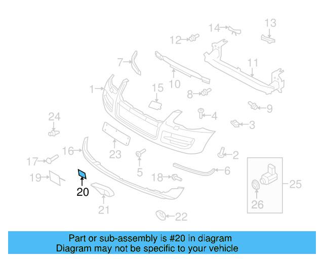 Tow Eye Cap (Unpainted) 7l6807155bgru - View 3