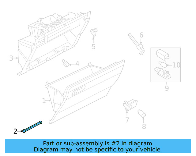 Glove Box Door Pin WHT-005-732 - View 13