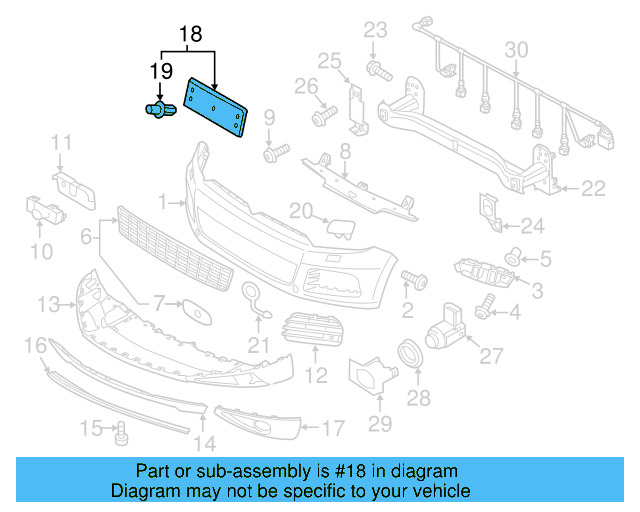 License Bracket 7P6-807-285-B - View 5