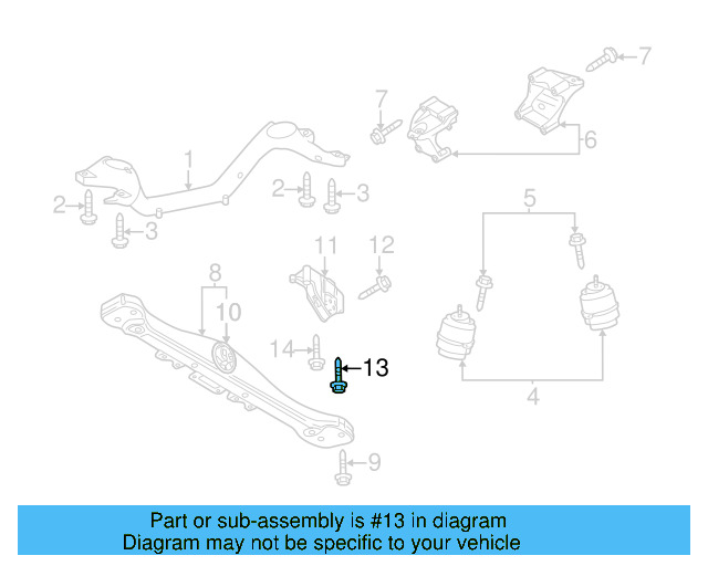 Trans Mount Bracket Mount Bolt N-100-155-07 - View 14