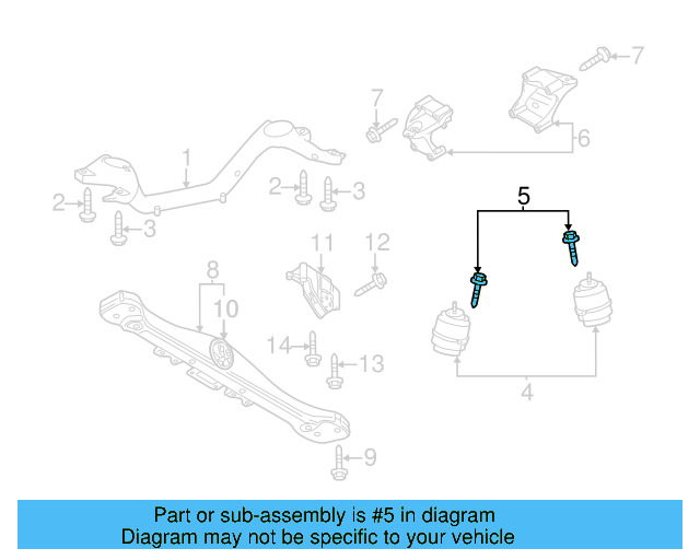 Motor Mount Mount Bolt N-105-167-02 - View 19