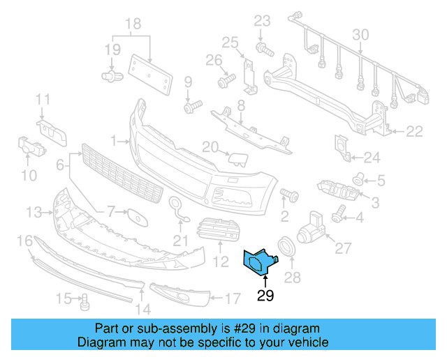 Park Sensor Mount Bracket 7P6-919-494-A - View 5