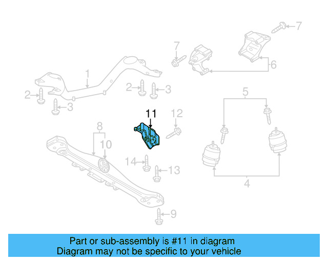 Trans Mount Bracket 7L6-399-649-D - View 3