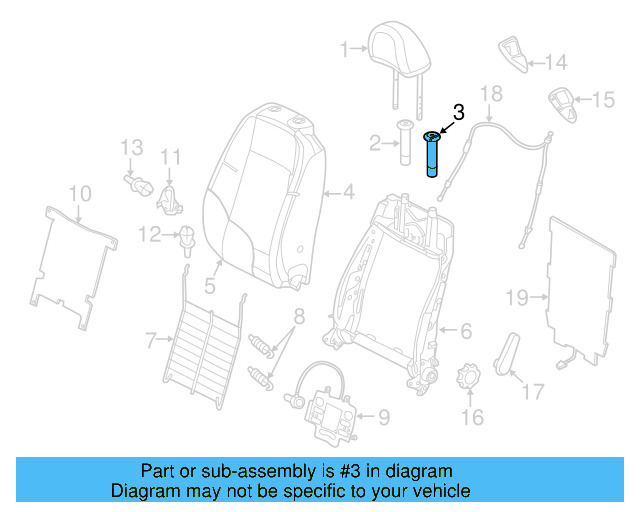 Headrest Guide 1K0-881-920-N-PX7 - View 3