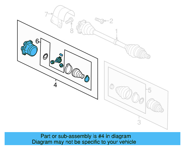 Inner Joint Assembly 5C0-498-103-B - View 7