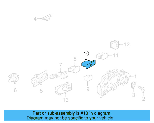 Hazard Switch 7P6-953-509-B - View 4