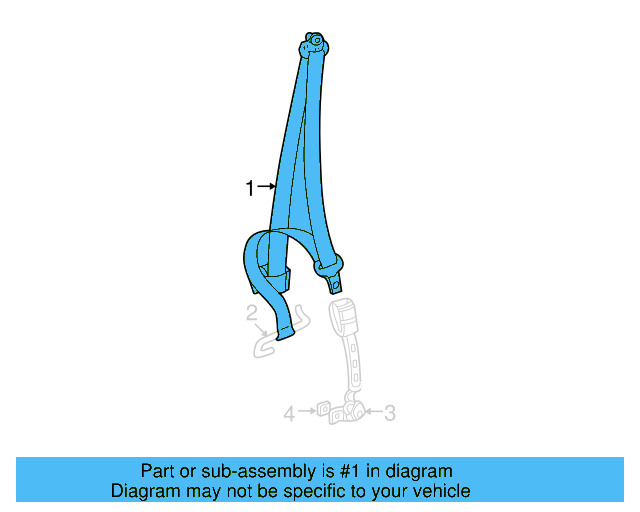 Belt & Retractor 1Y1-857-705-A-HCP