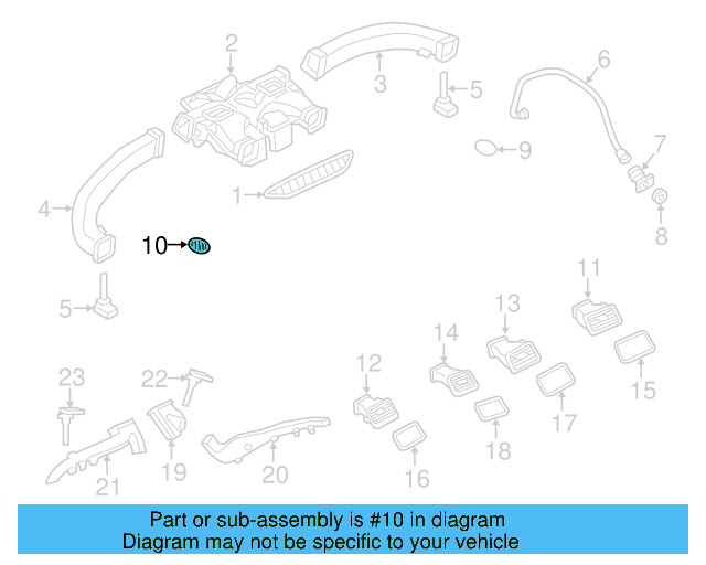 Defroster Nozzle 7P6-819-705-4A1