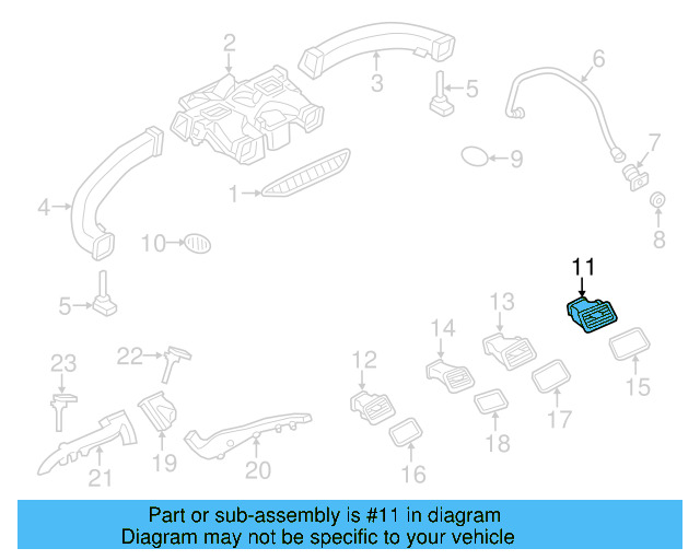 Vent Louver 7P1-819-704-B-UBN - View 7