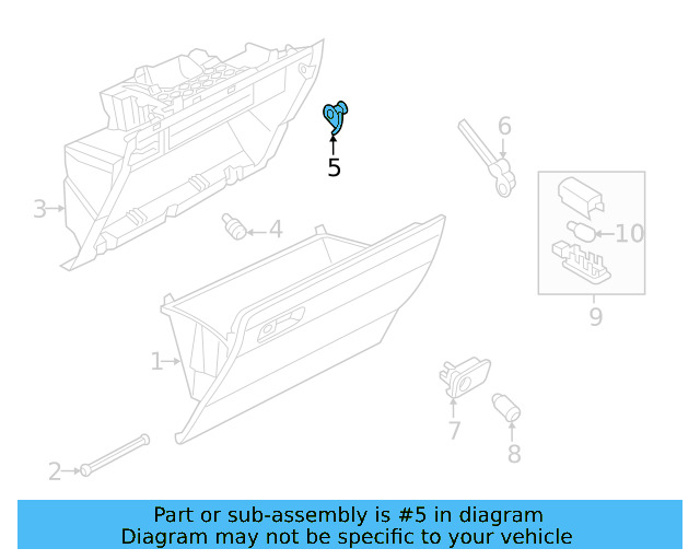 Glove Box Frame Lock Plate 3CN-858-543 - View 4
