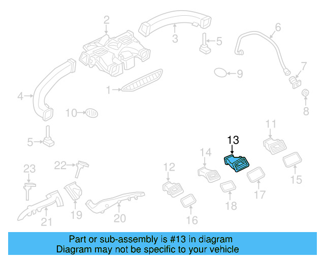 Vent Louver 7P1-819-727-B-UBN - View 6