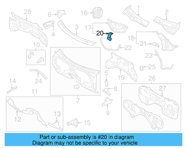 Radiator Support Access Cover Bracket 7P6-806-812-A - View 3