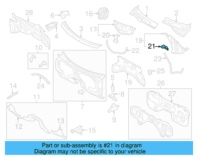 Radiator Support Access Cover Bracket 7P6-806-811-A - View 4